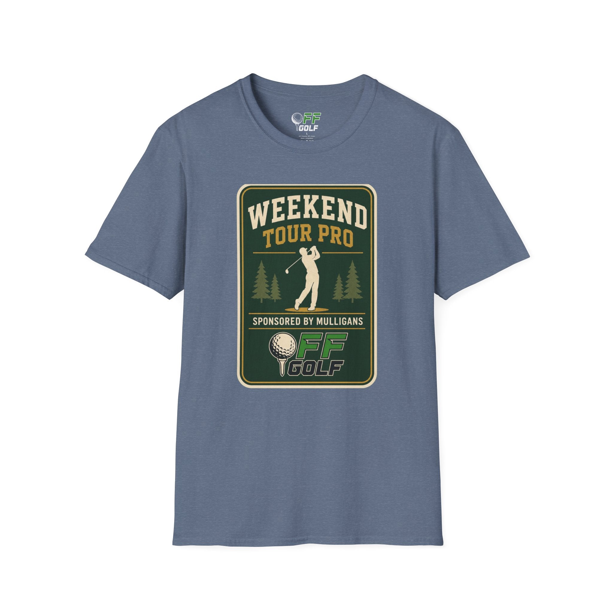 Golf T-Shirt — 'Weekend Tour Pro' Graphic Golfing Tee (16 Colors)