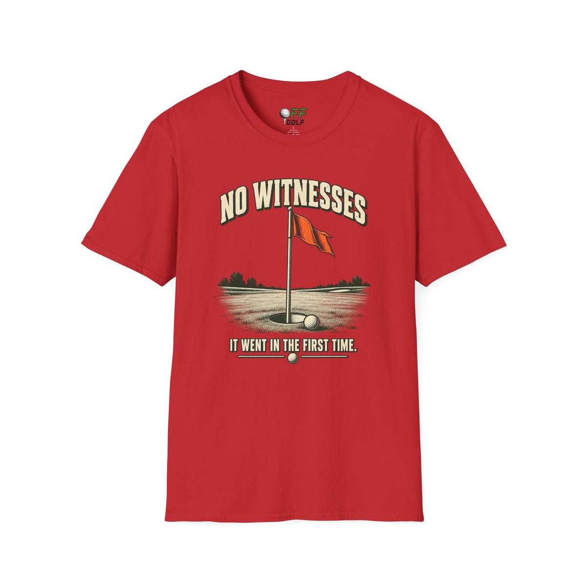 No Witnesses T-Shirt — Vintage Red Flag Graphic Tee (16 Colors)