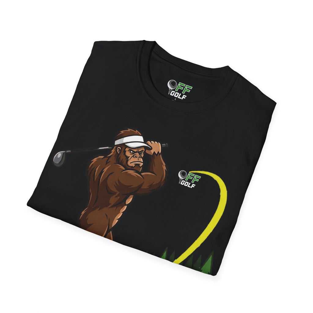Sasquatch Golf Graphic T-Shirt — Bigfoot Golfer Funny Tee (16 colors)