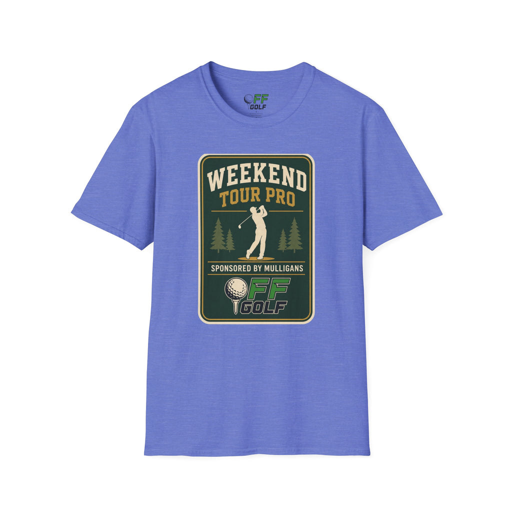 Golf T-Shirt — 'Weekend Tour Pro' Graphic Golfing Tee (16 Colors)