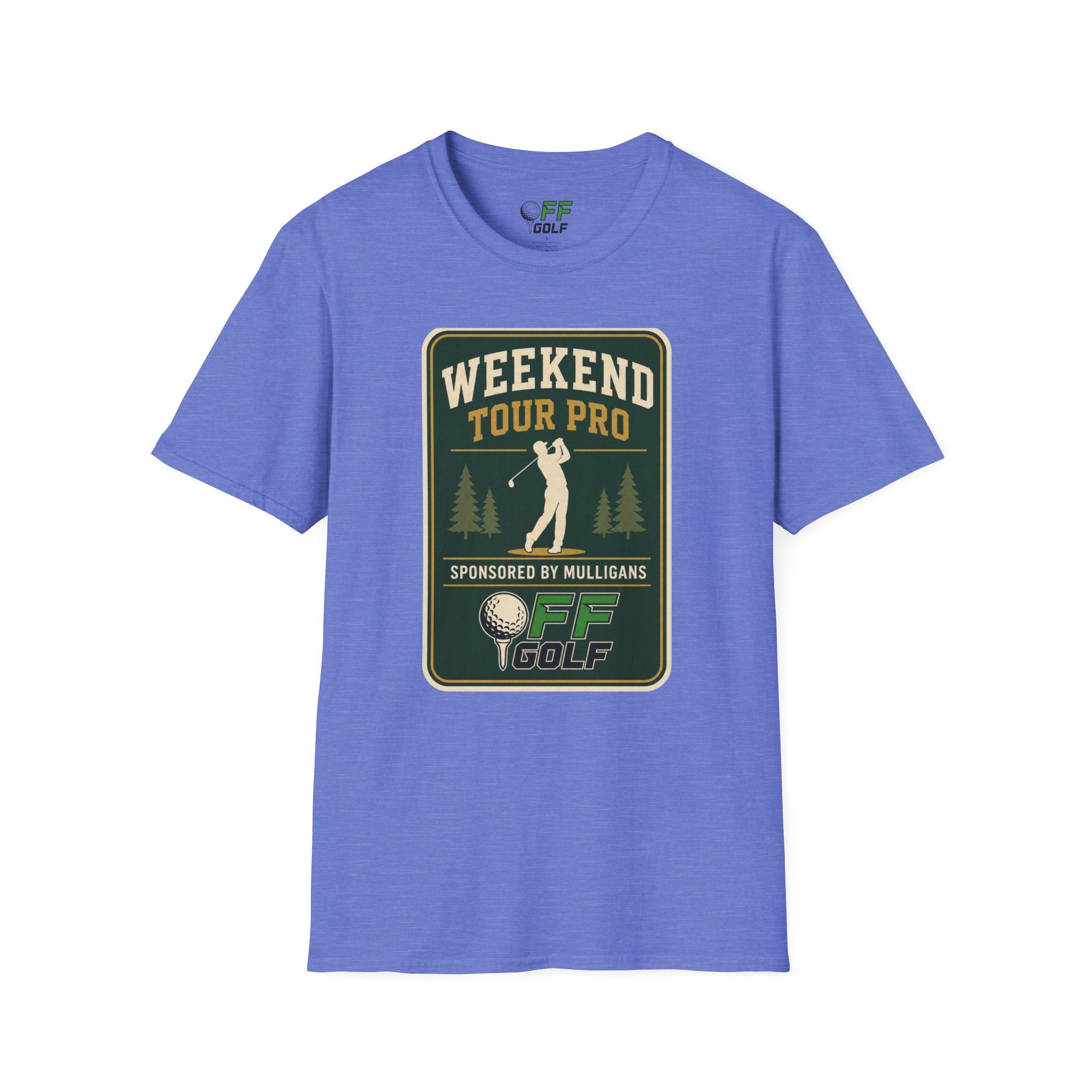 Golf T-Shirt — 'Weekend Tour Pro' Graphic Golfing Tee (16 Colors)