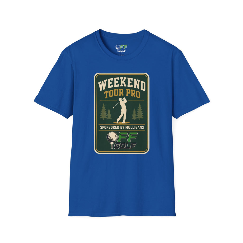 Golf T-Shirt — 'Weekend Tour Pro' Graphic Golfing Tee (16 Colors)