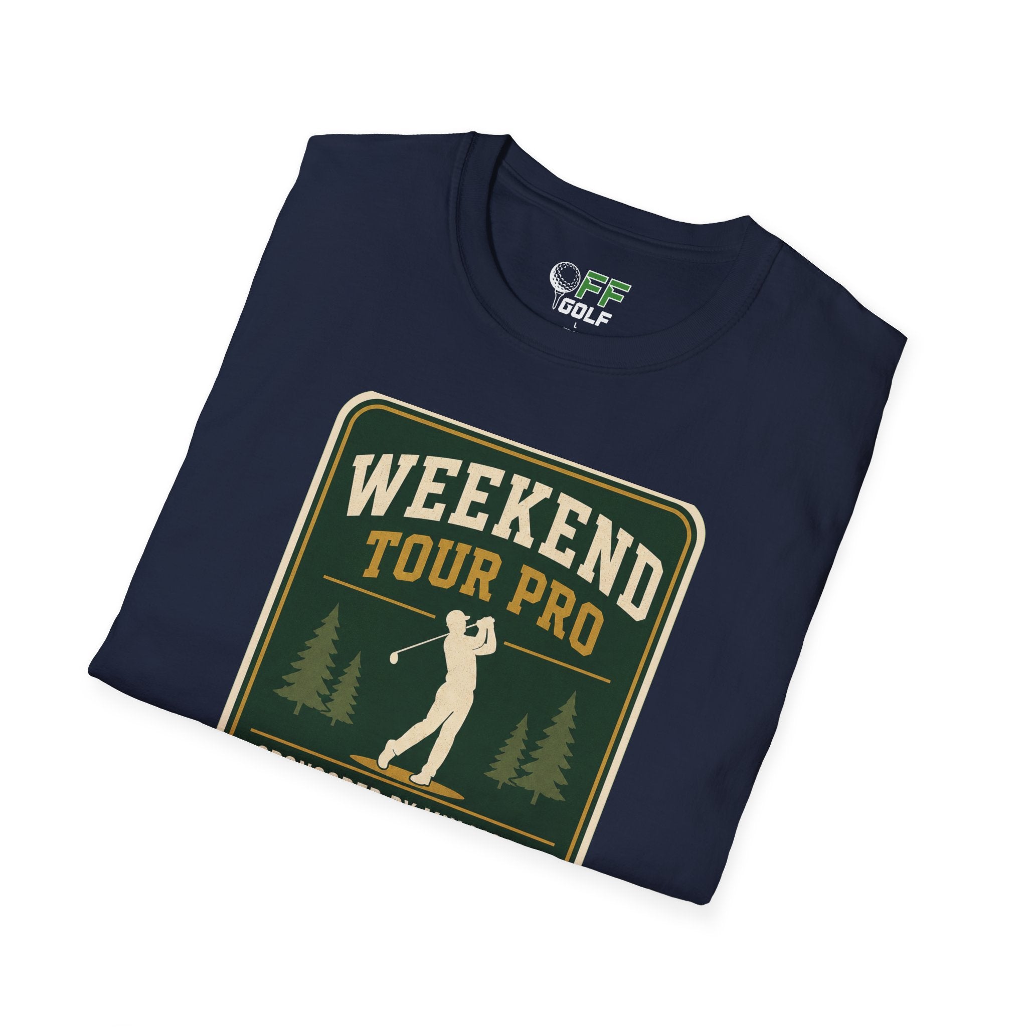 Golf T-Shirt — 'Weekend Tour Pro' Graphic Golfing Tee (16 Colors)