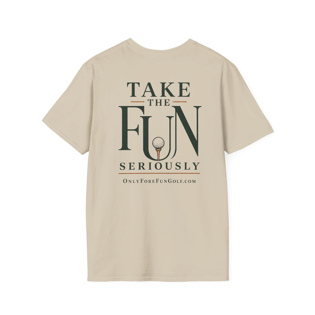 Golf Search Radius T-Shirt — Funny Golf Course Map Design (16 Colors)
