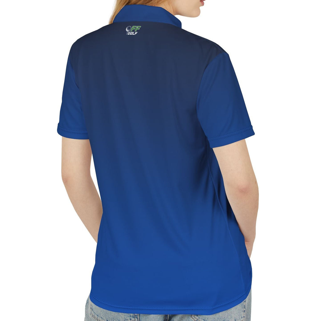 Golf Polo Shirt — Blue to Grey Performance Polo Shirt