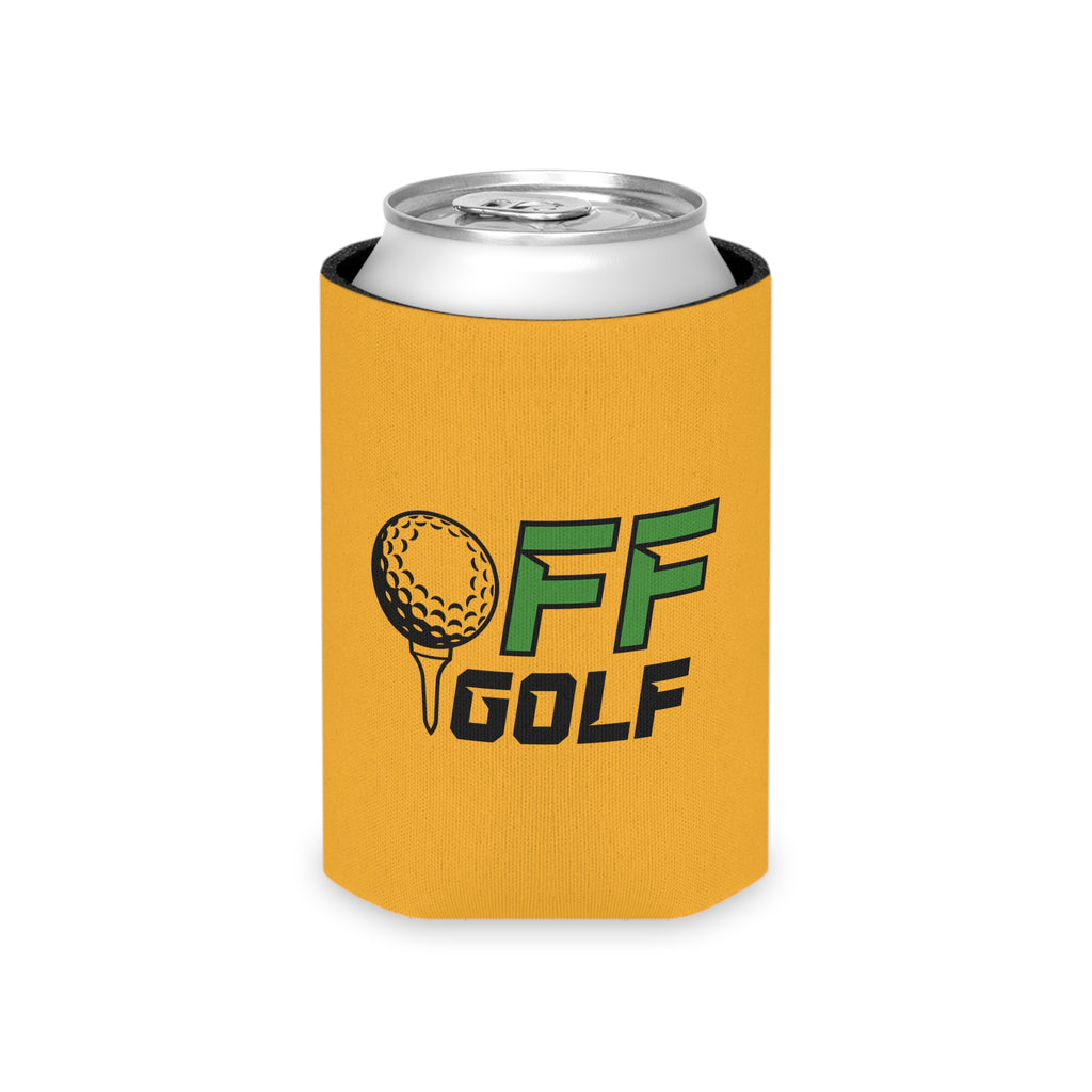 Off Golf Regular or Slim Can Cooler — "Only Fore Fun Golf" Beverage Cooler - Collegiate Gold