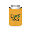Off Golf Regular or Slim Can Cooler — "Only Fore Fun Golf" Beverage Cooler - Collegiate Gold