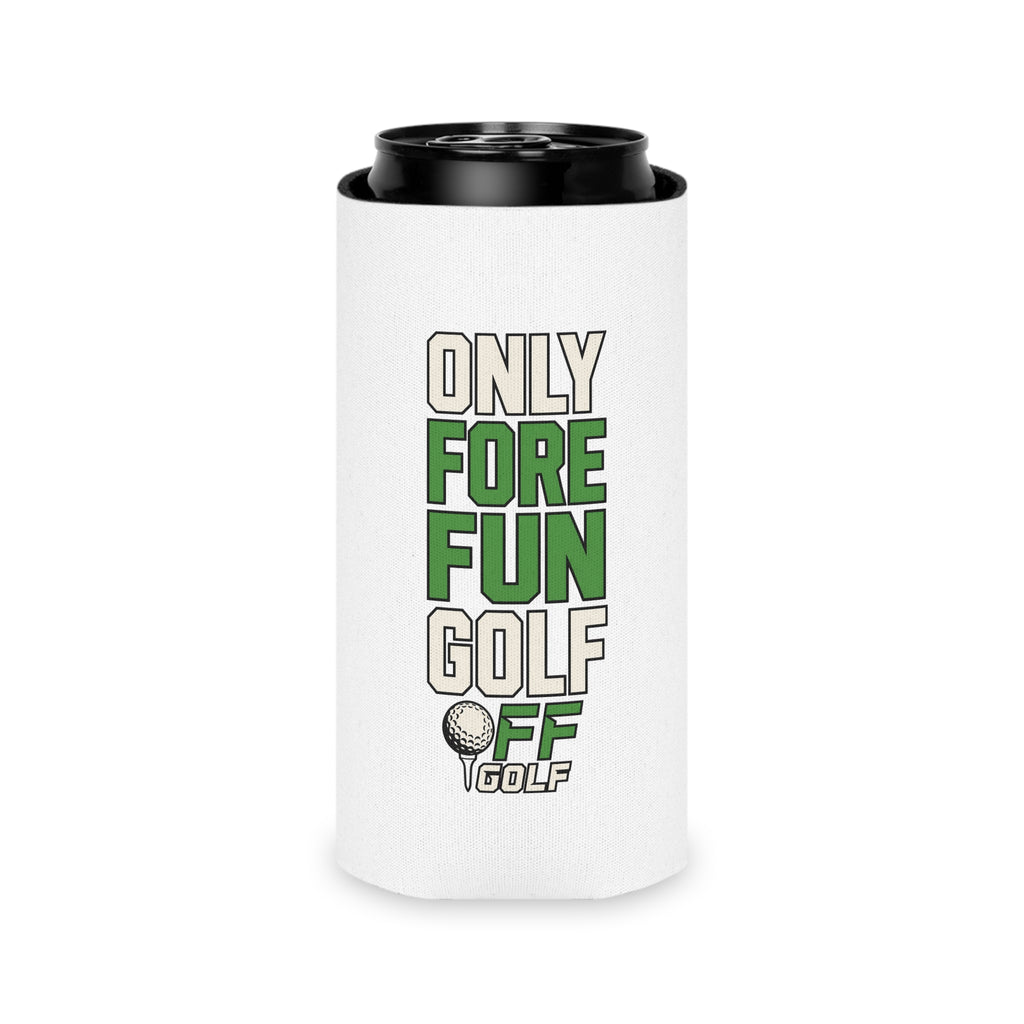 Regular or Slim Can Cooler — 'Grip it & Sip It' Beverage Cooler - White
