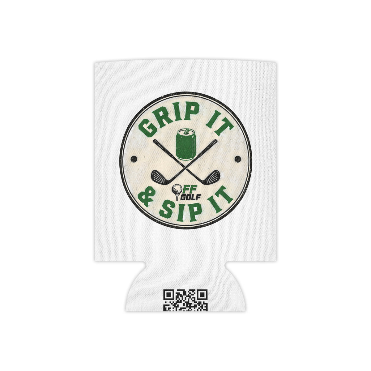 Regular or Slim Can Cooler — 'Grip it & Sip It' Beverage Cooler - White