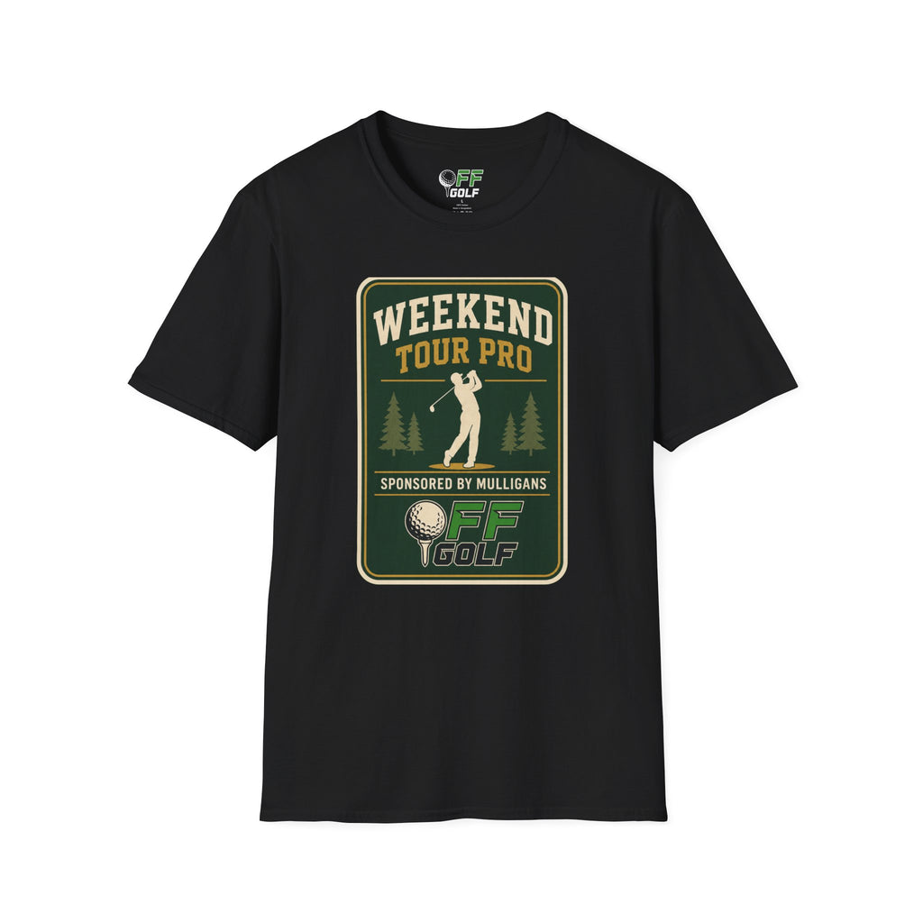 Golf T-Shirt — 'Weekend Tour Pro' Graphic Golfing Tee (16 Colors)
