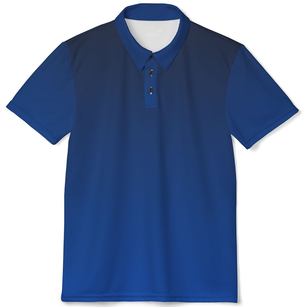 Golf Polo Shirt — Blue to Grey Performance Polo Shirt