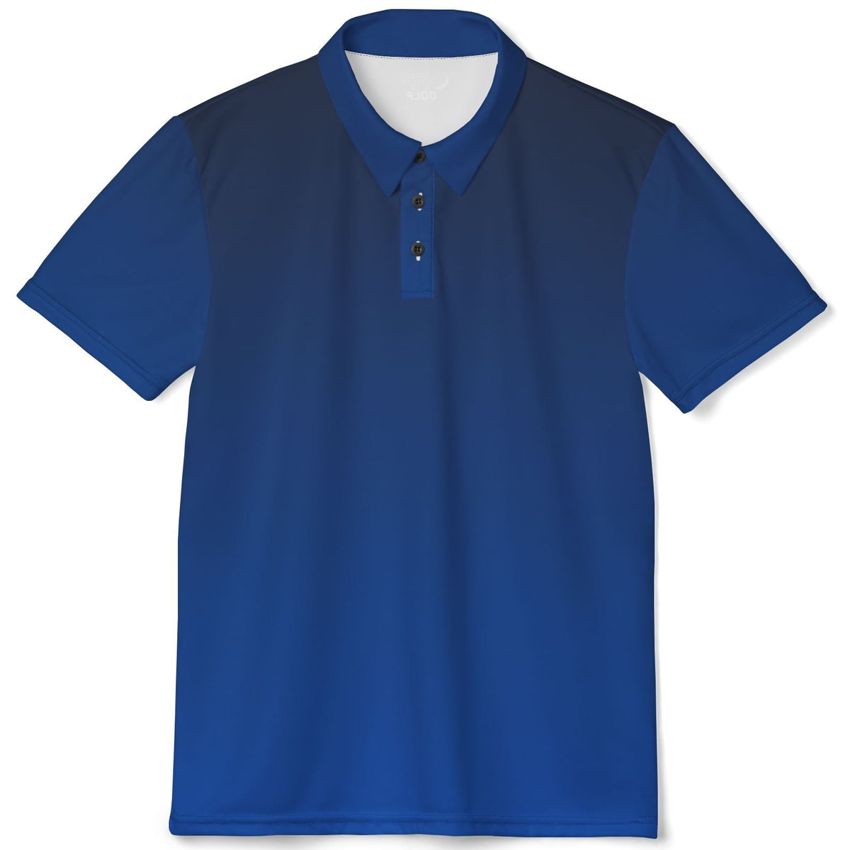 Golf Polo Shirt — Blue to Grey Performance Polo Shirt