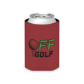 Can Cooler — "Only Fore Fun Golf" QR Code Beverage Cooler - Red