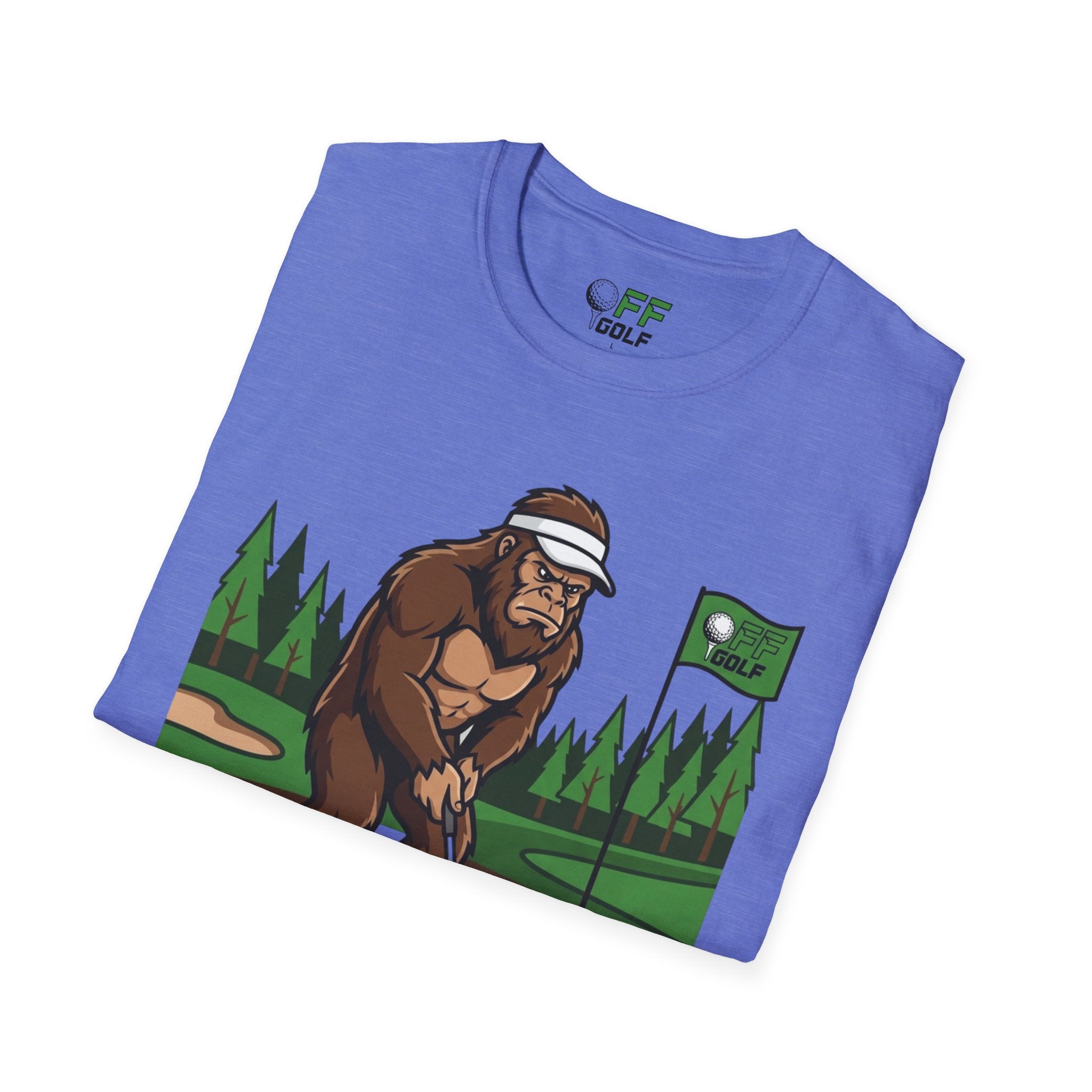 Bigfoot Golfer T-Shirt — Funny Sasquatch Putting Design Tee (16 colors)
