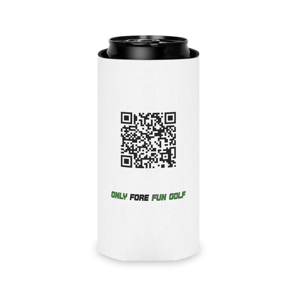 Regular or Slim Can Cooler — 'Take the Fun Seriously' Beverage Cooler - White