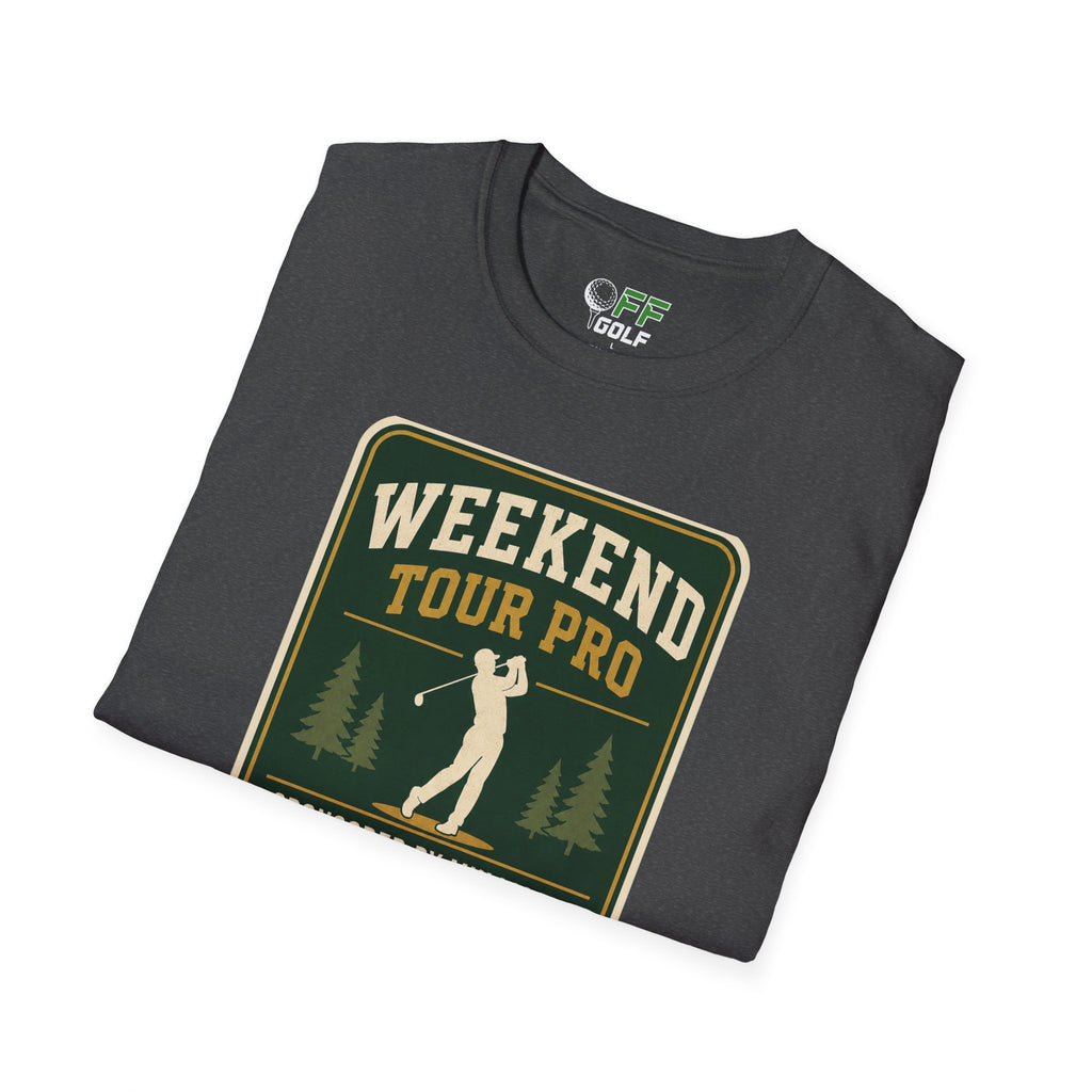 Golf T-Shirt — 'Weekend Tour Pro' Graphic Golfing Tee (16 Colors)
