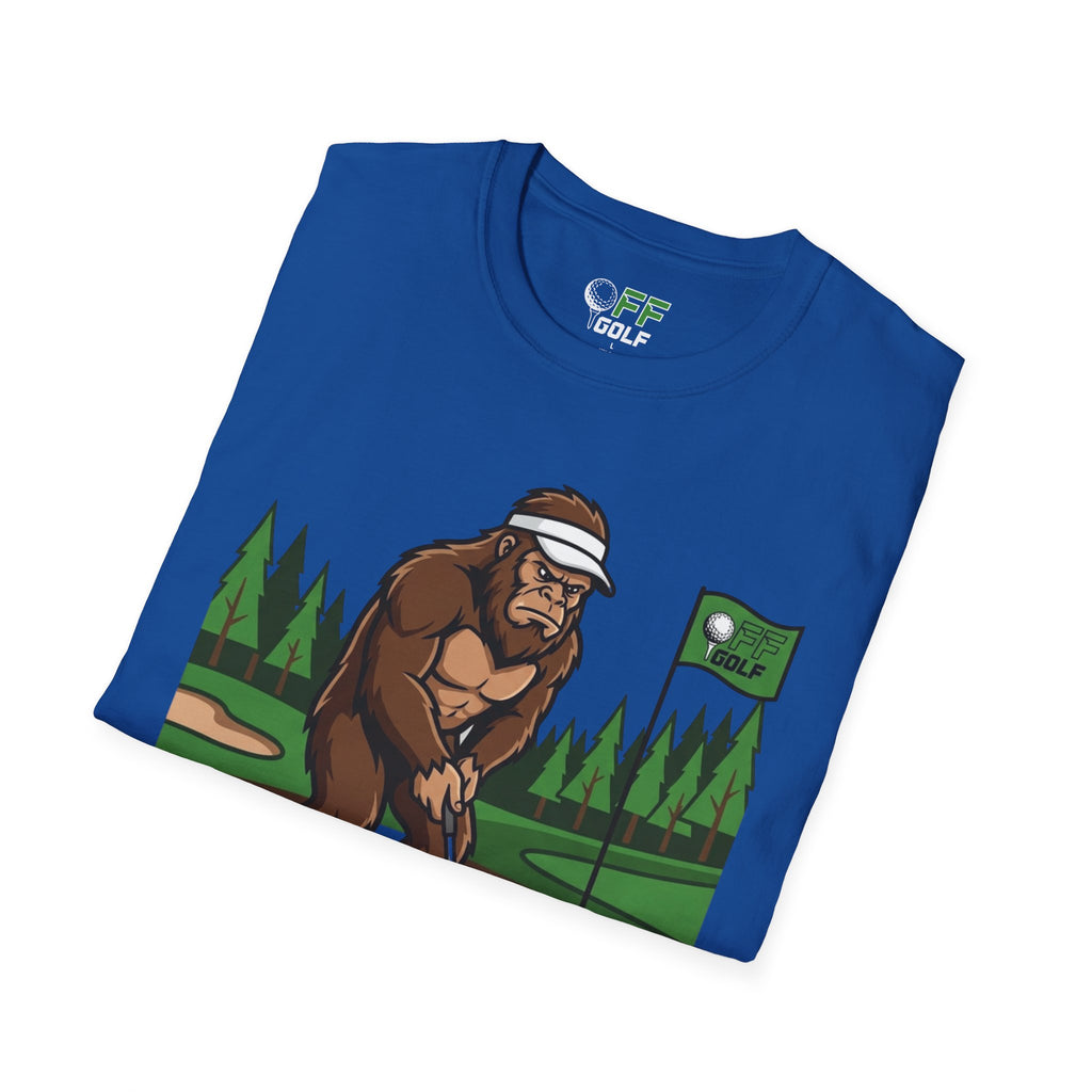 Bigfoot Golfer T-Shirt — Funny Sasquatch Putting Design Tee (16 colors)