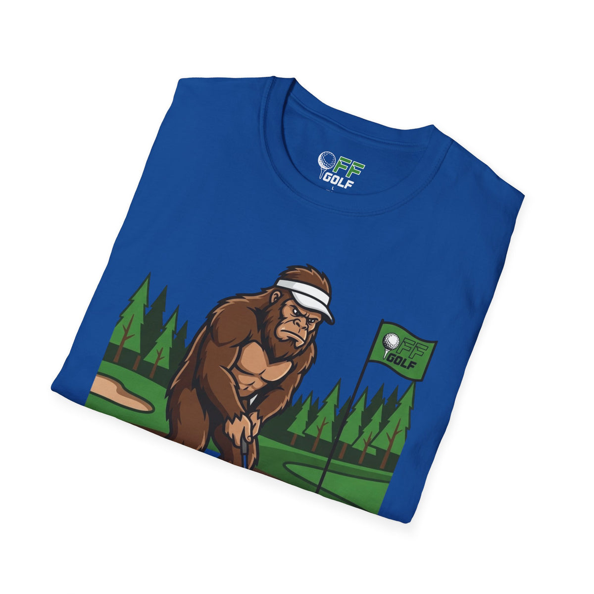 Bigfoot Golfer T-Shirt — Funny Sasquatch Putting Design Tee (16 colors)