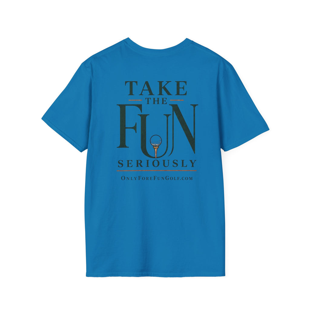 Golf Search Radius T-Shirt — Funny Golf Course Map Design (16 Colors)