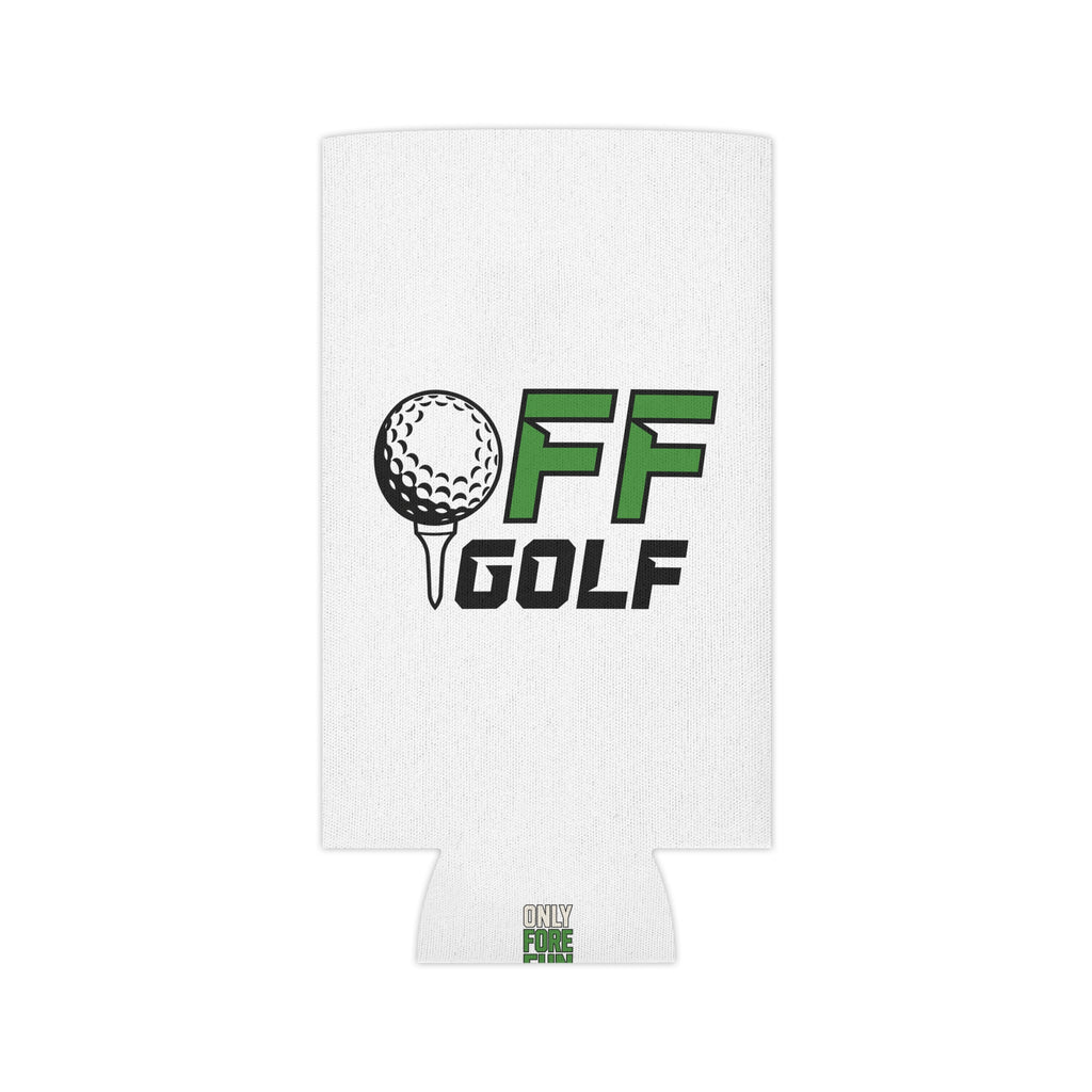 Off Golf Regular or Slim Can Cooler — "Only Fore Fun Golf" Beverage Cooler - White