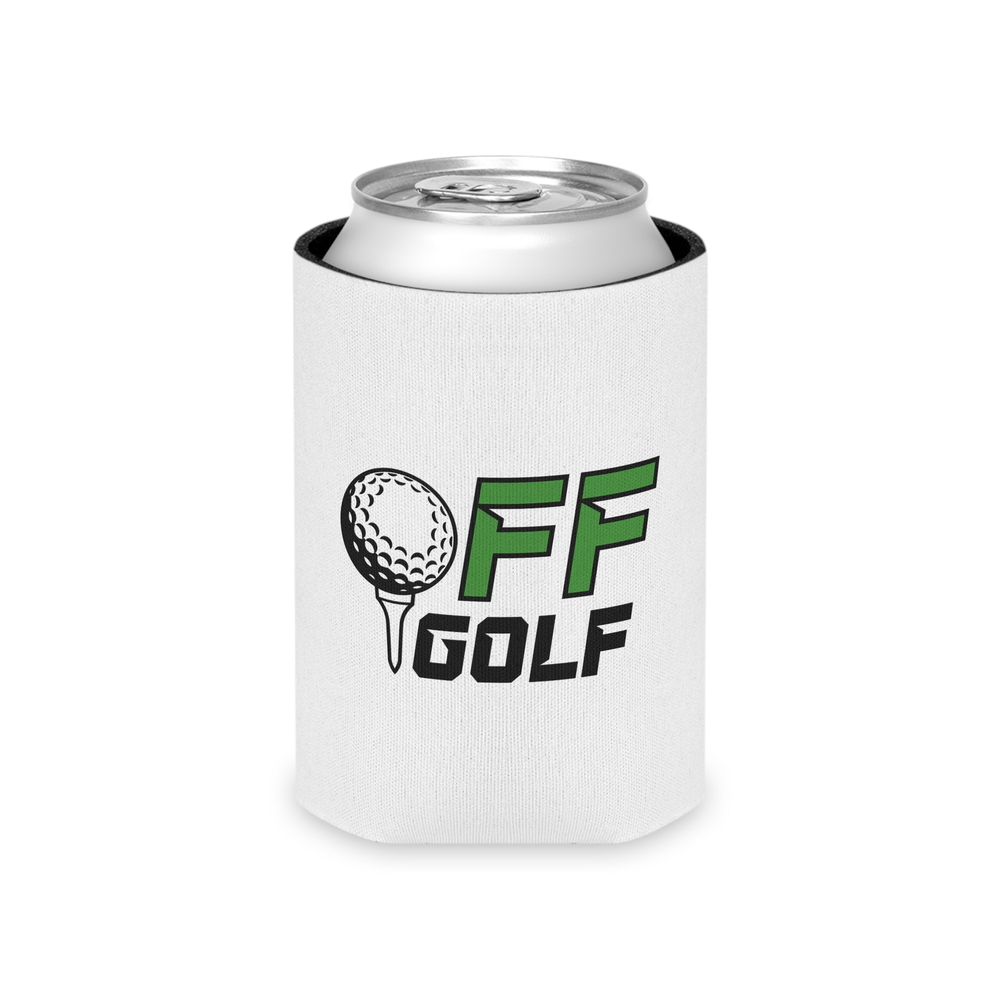 Off Golf Regular or Slim Can Cooler — "Only Fore Fun Golf" Beverage Cooler - White