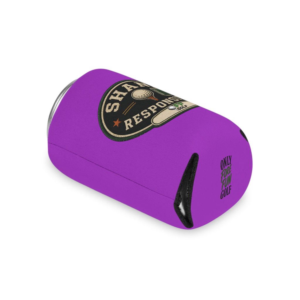 Regular or Slim Can Cooler — 'Shank Responsibly' Beverage Cooler - Purple