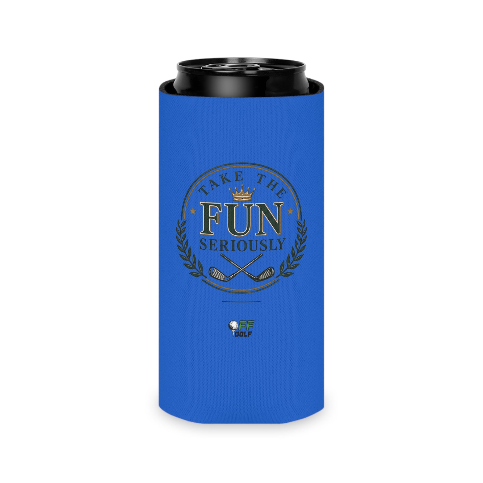 Can Cooler — 'Take the Fun Seriously' Beverage Cooler with QR Code Design