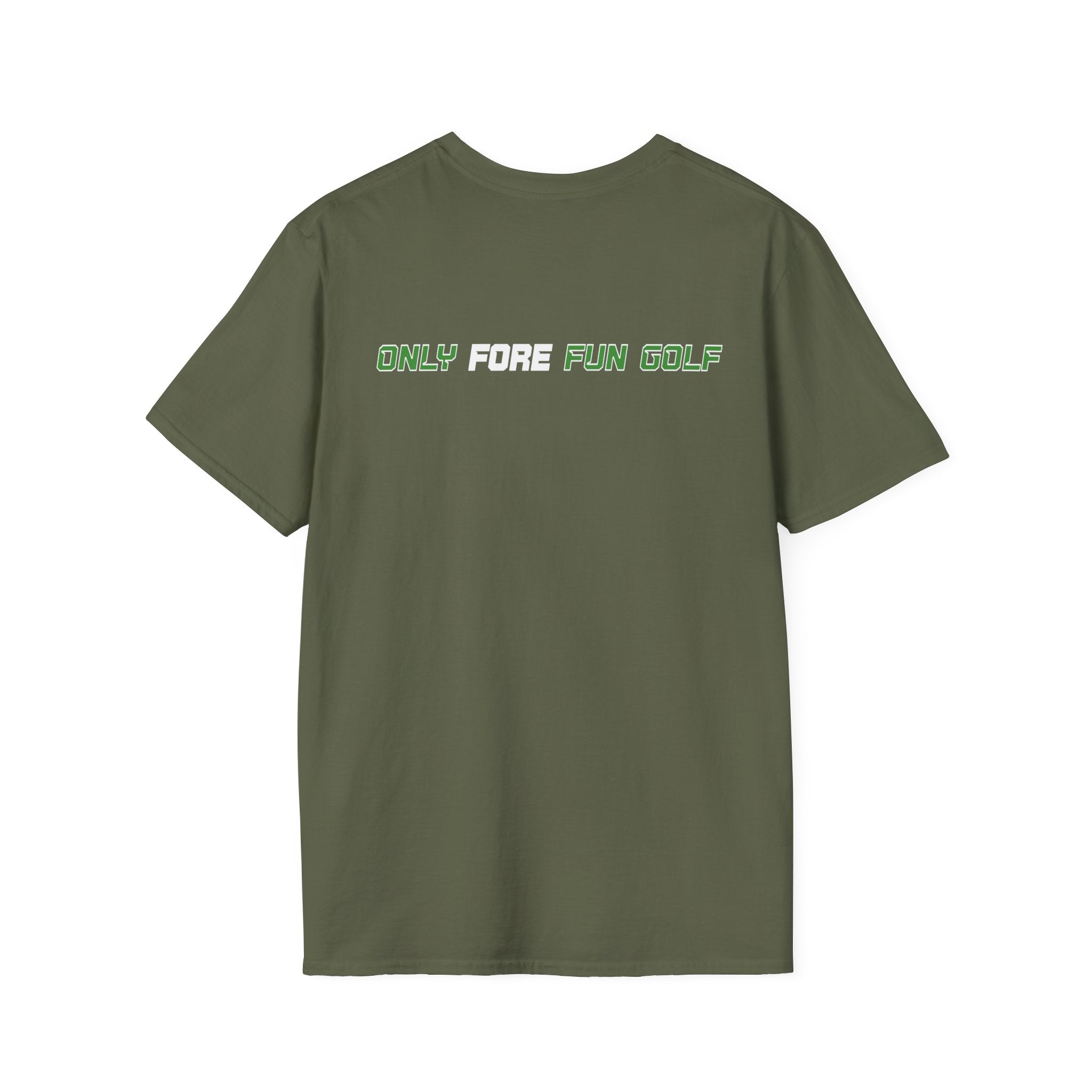 Sasquatch Golf Graphic T-Shirt — Bigfoot Golfer Funny Tee (16 colors)