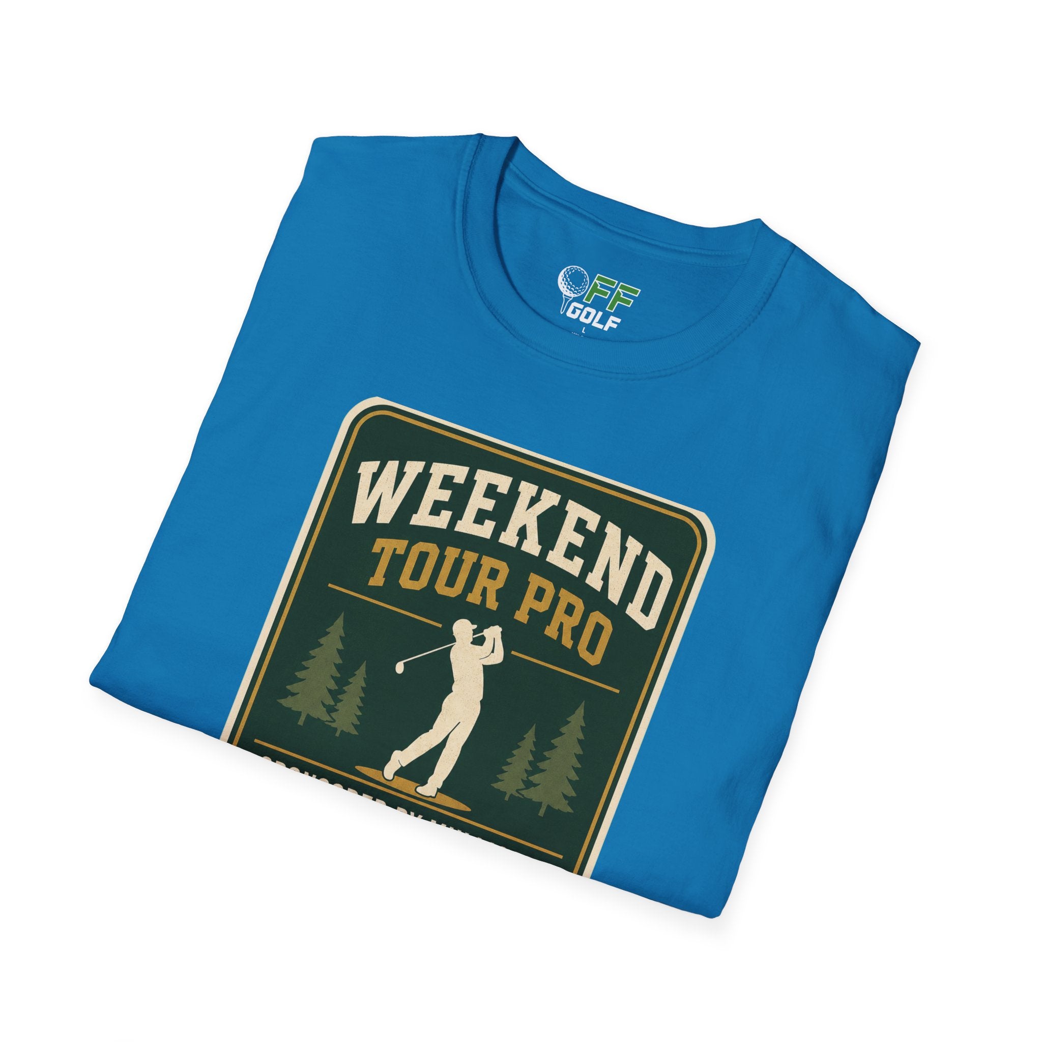 Golf T-Shirt — 'Weekend Tour Pro' Graphic Golfing Tee (16 Colors)