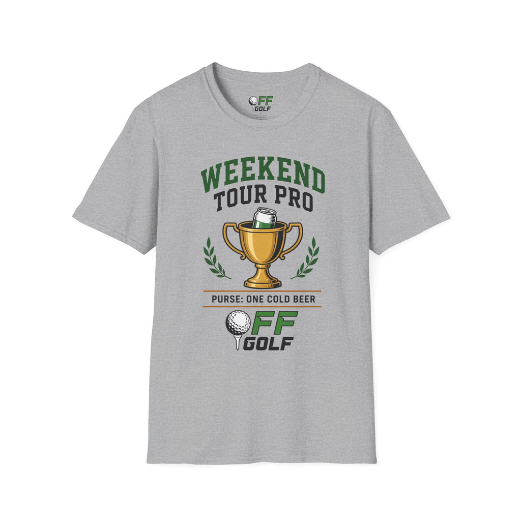 Weekend Tour Pro T-Shirt — Golf Trophy & Beer Graphic (16 Colors)