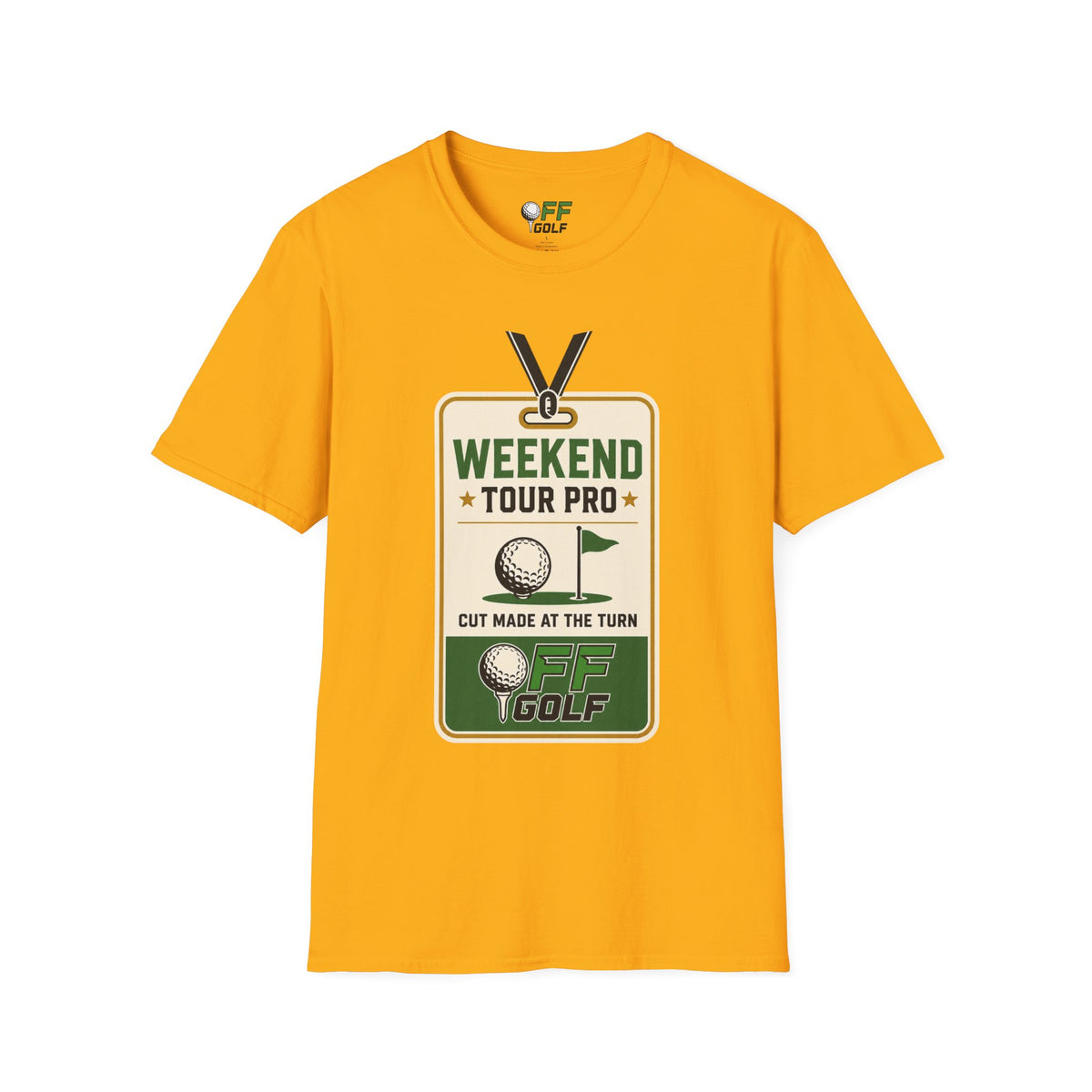 Weekend Tour Pro Golf T-Shirt - Front and Back Design (16 Colors)