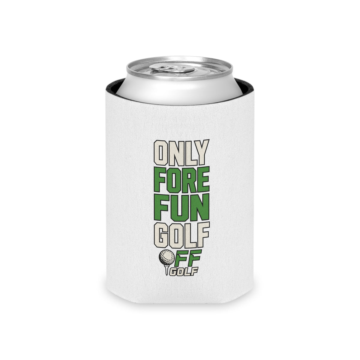 Regular or Slim Can Cooler — 'Grip it & Sip It' Beverage Cooler - White