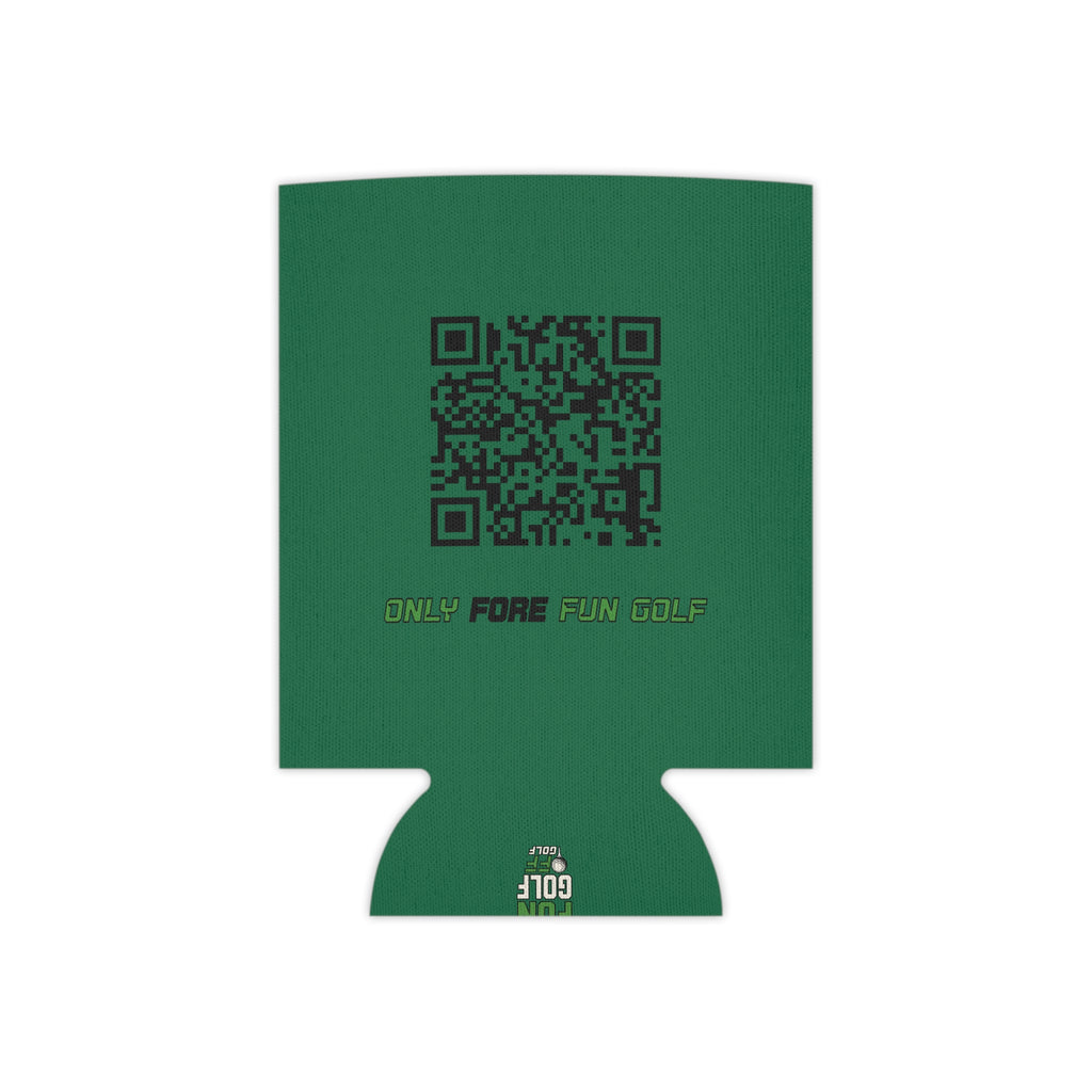Can Cooler — 'Take the Fun Seriously' Beverage Cooler with QR Code Design - Green