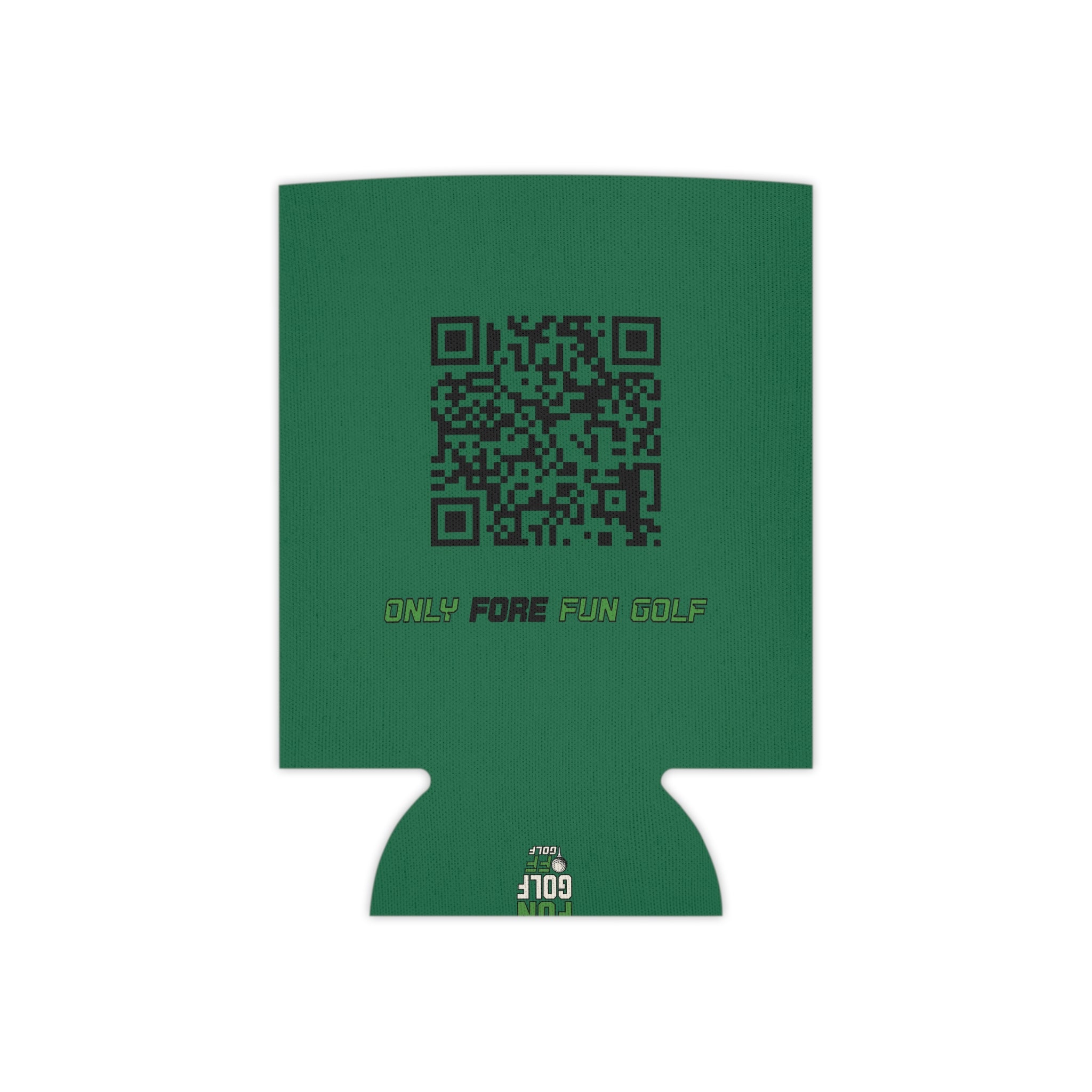Can Cooler — 'Take the Fun Seriously' Beverage Cooler with QR Code Design - Green