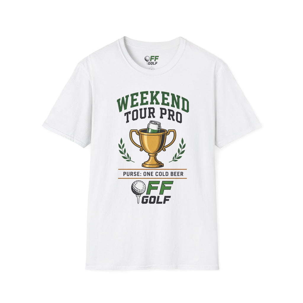 Weekend Tour Pro T-Shirt — Golf Trophy & Beer Graphic (16 Colors)