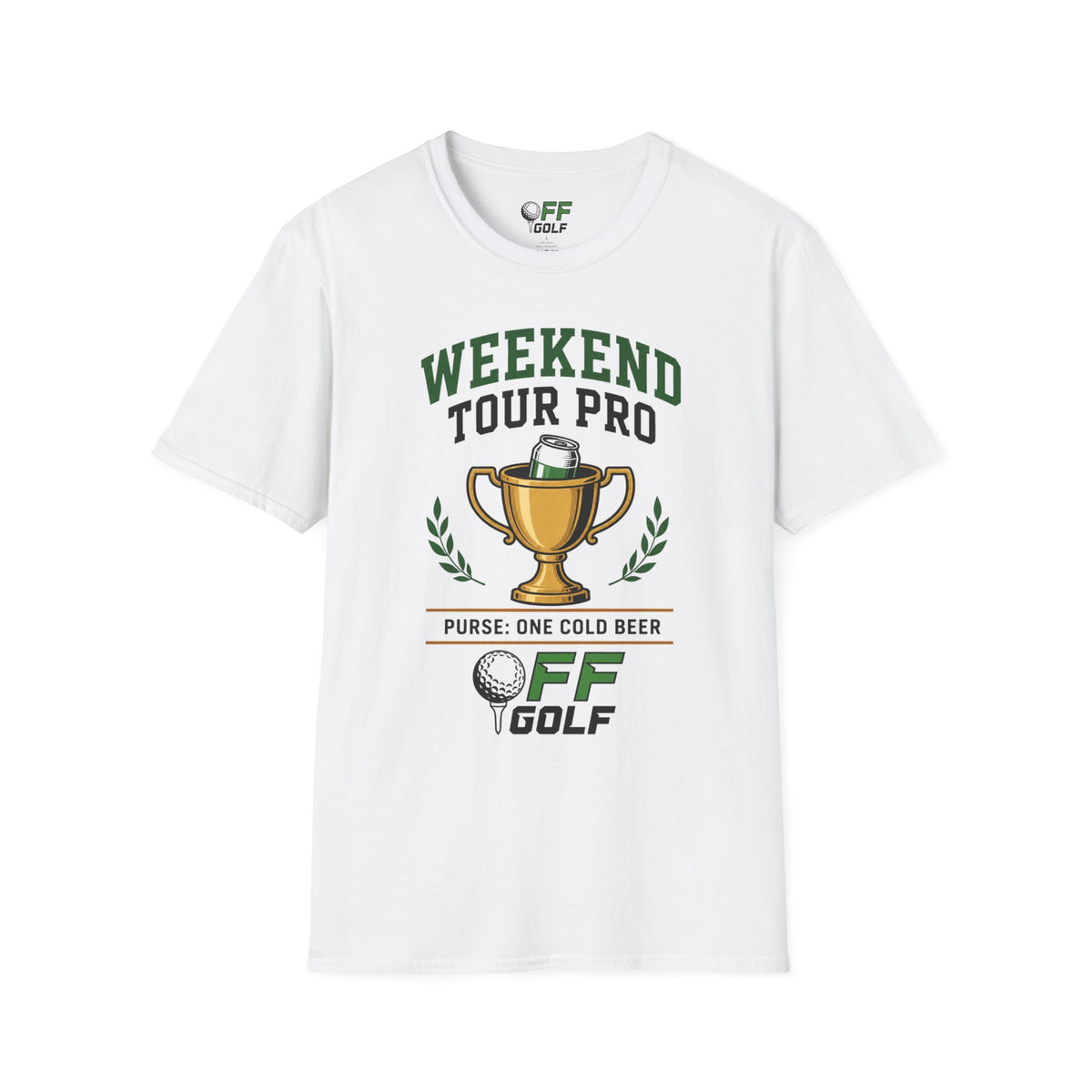 Weekend Tour Pro T-Shirt — Golf Trophy & Beer Graphic (16 Colors)