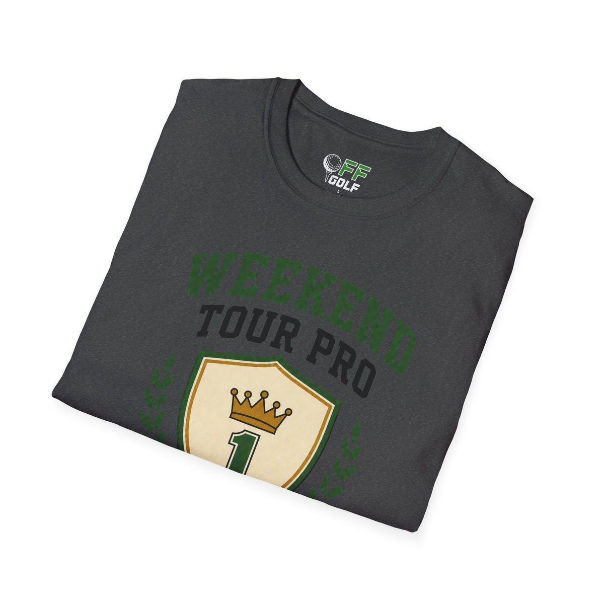 Weekend Tour Pro Golf T-Shirt — "Weekend Tour Pro" Crest Tee for Casual Golfers (16 colors)