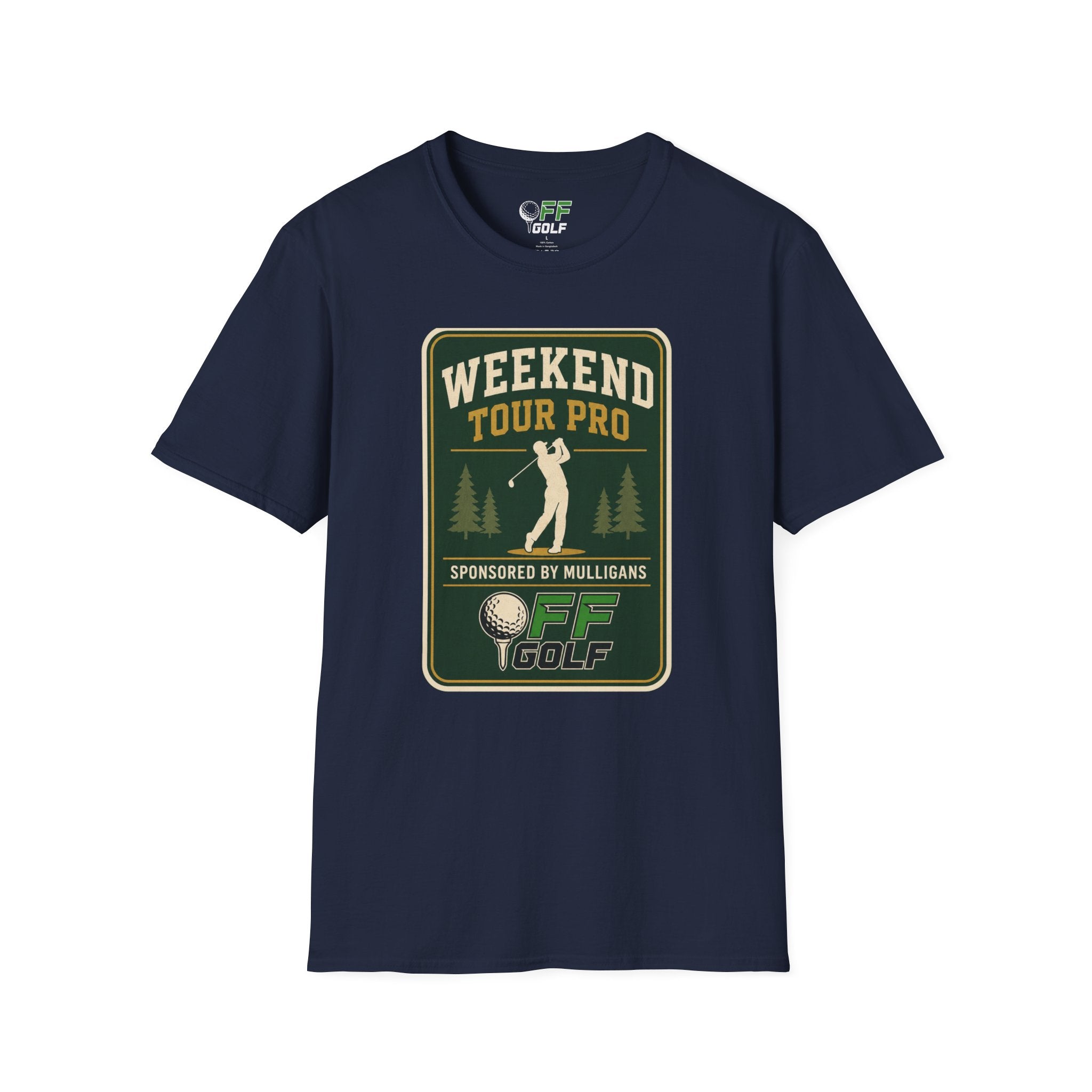 Golf T-Shirt — 'Weekend Tour Pro' Graphic Golfing Tee (16 Colors)