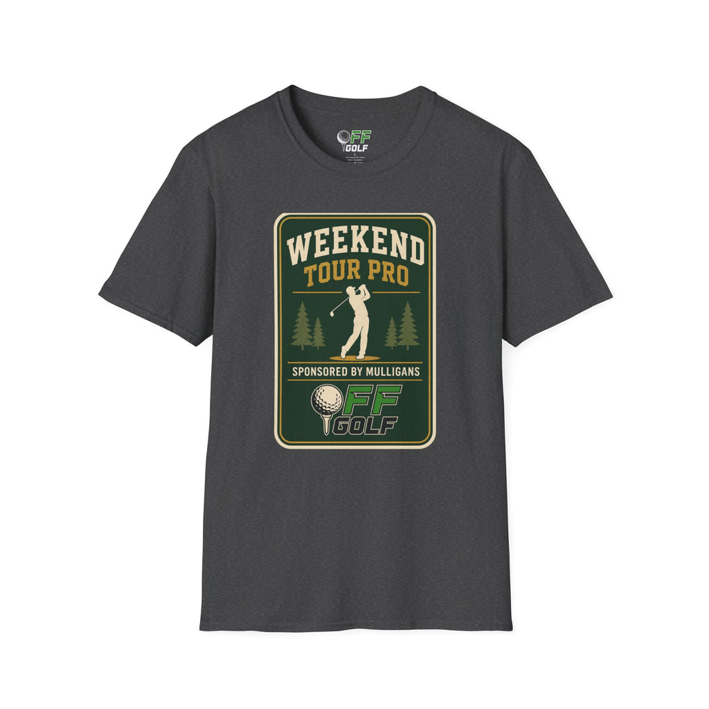 Golf T-Shirt — 'Weekend Tour Pro' Graphic Golfing Tee (16 Colors)