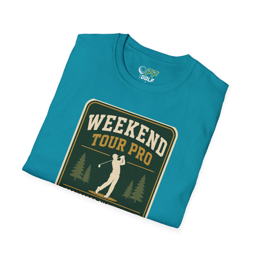 Golf T-Shirt — 'Weekend Tour Pro' Graphic Golfing Tee (16 Colors)