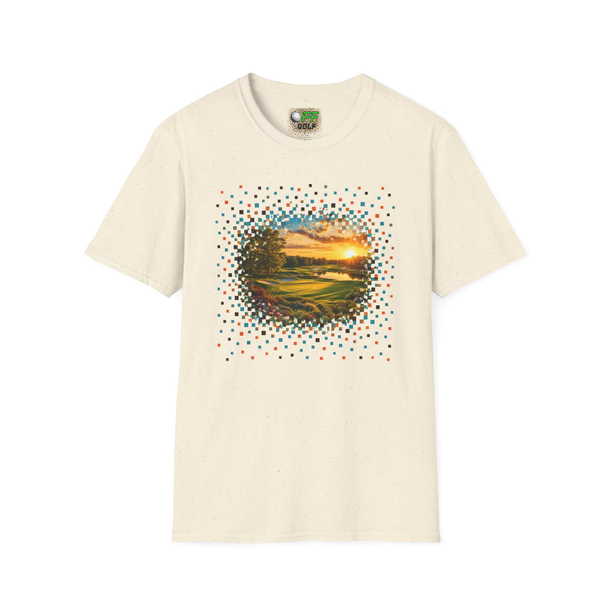 Sunset Golf Course T-Shirt — Scenic Fairway Sunset Graphic Tee (15 Colors)
