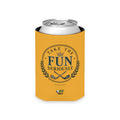 Can Cooler — 'Take the Fun Seriously' Beverage Cooler with QR Code Design - Gold