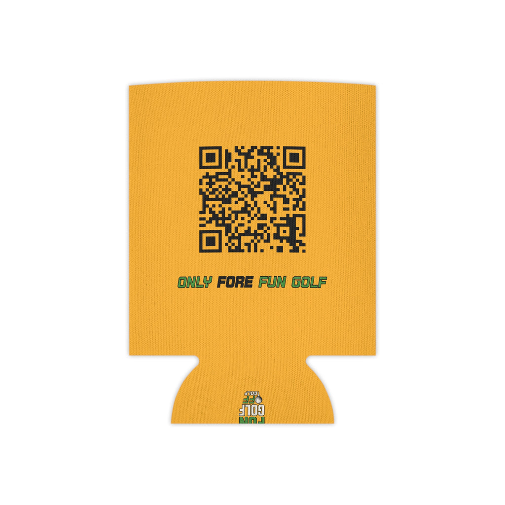 Can Cooler — 'Take the Fun Seriously' Beverage Cooler with QR Code Design - Gold