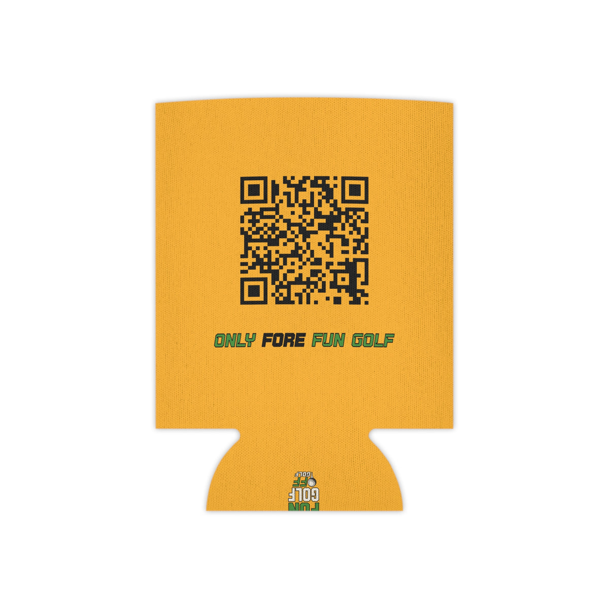Can Cooler — 'Take the Fun Seriously' Beverage Cooler with QR Code Design - Gold