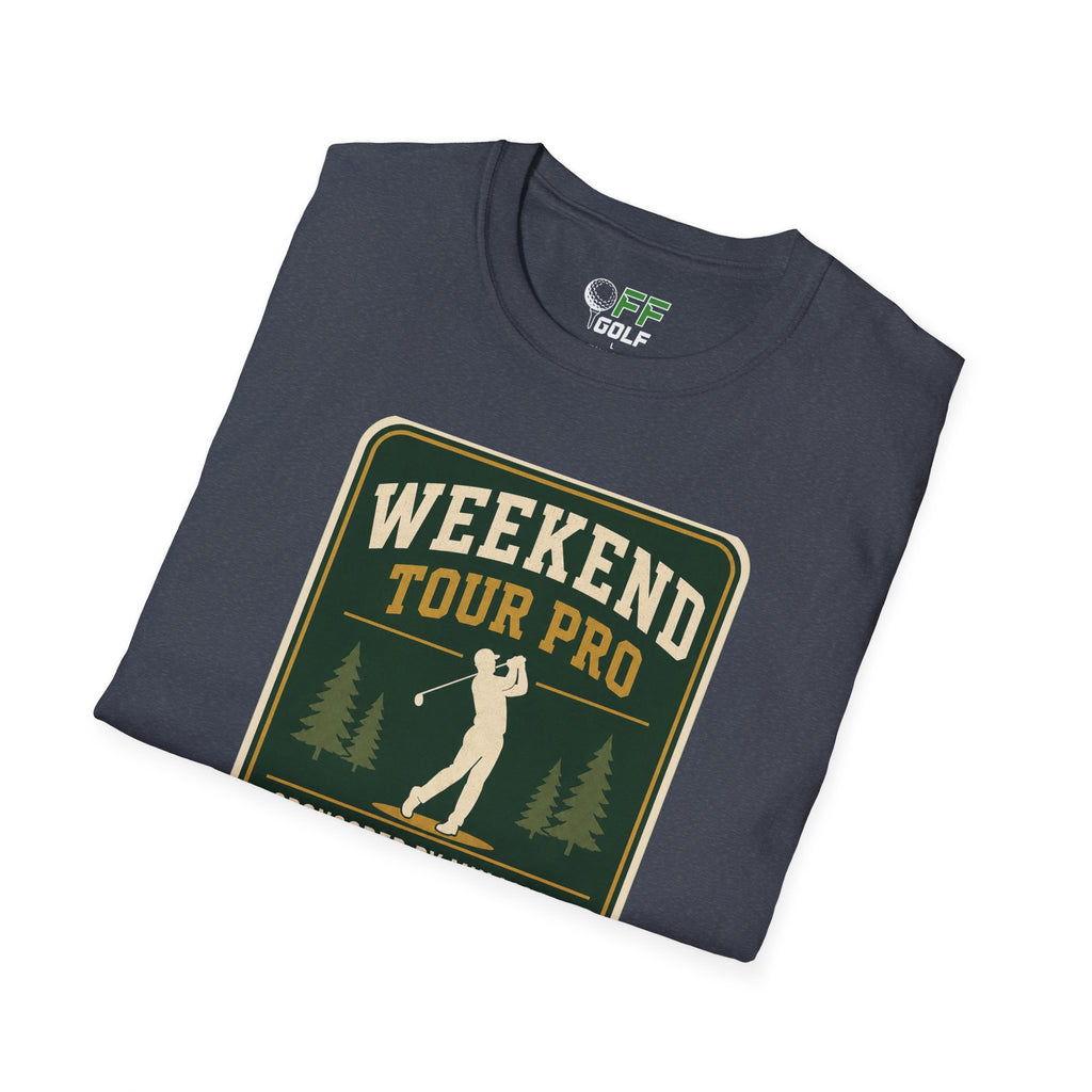 Golf T-Shirt — 'Weekend Tour Pro' Graphic Golfing Tee (16 Colors)